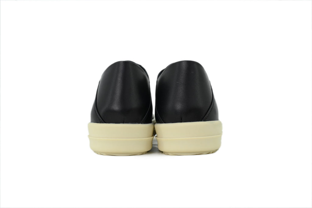 Rick Owens LPOLVS Vintage Low Black Milk Leather Sneakers