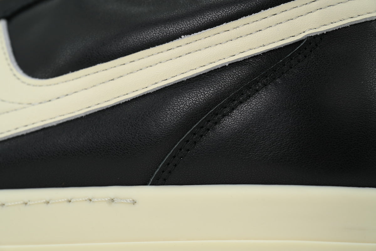Rick Owens LPOLVS Vintage Low Black Milk Sneakers