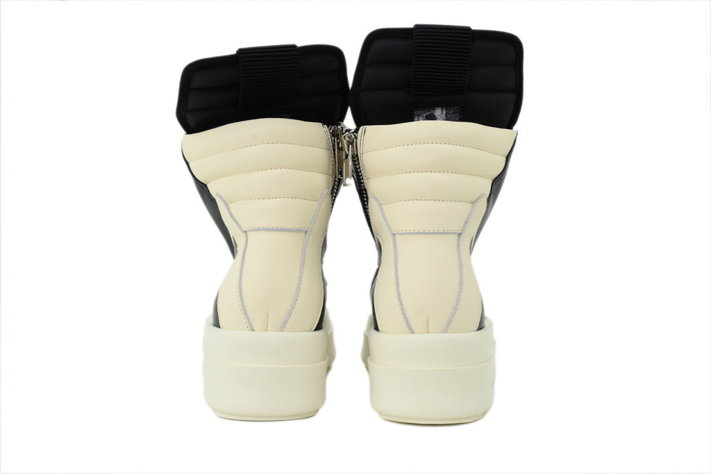 Rick Owens Mega Bumper Black Milk Leather Sneakers