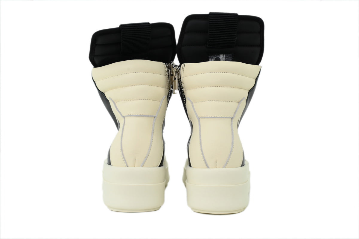 Rick Owens Mega Bumper Black Milk Leather Sneakers