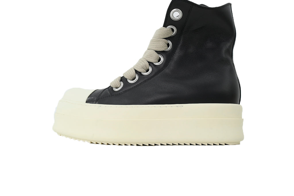 Rick Owens DRKSHDW Mega Bumper Jumbolace Black Leather Sneakers