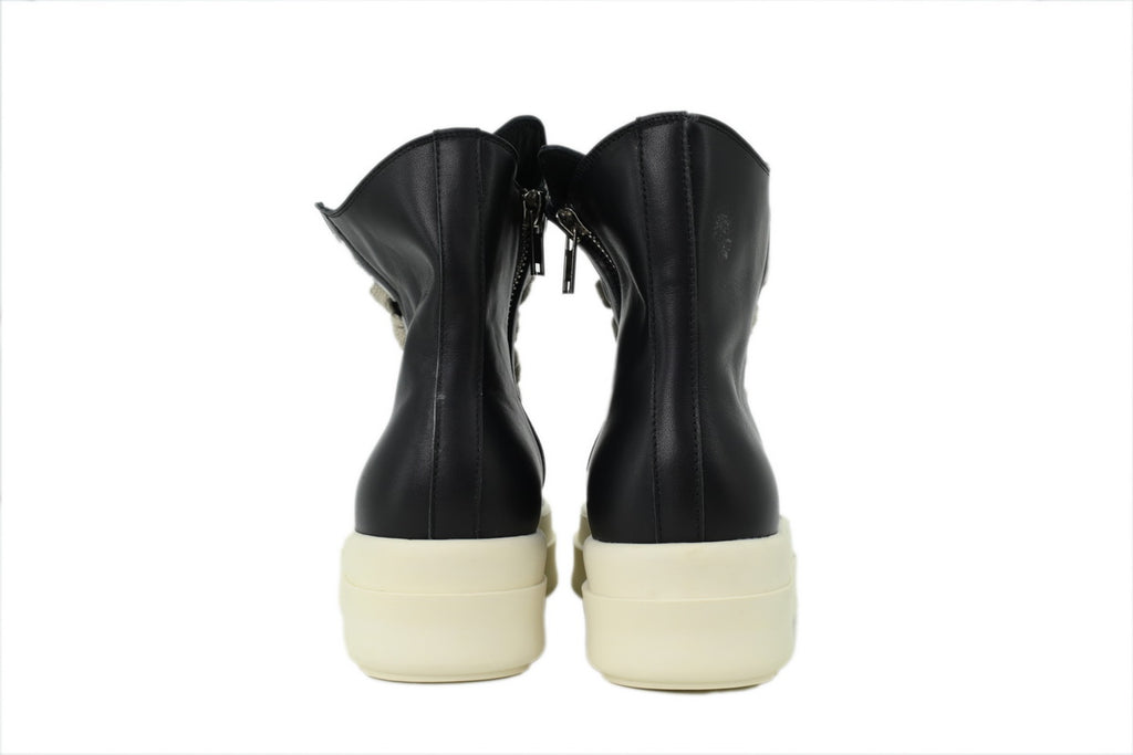 Rick Owens DRKSHDW Mega Bumper Jumbolace Black Leather Sneakers