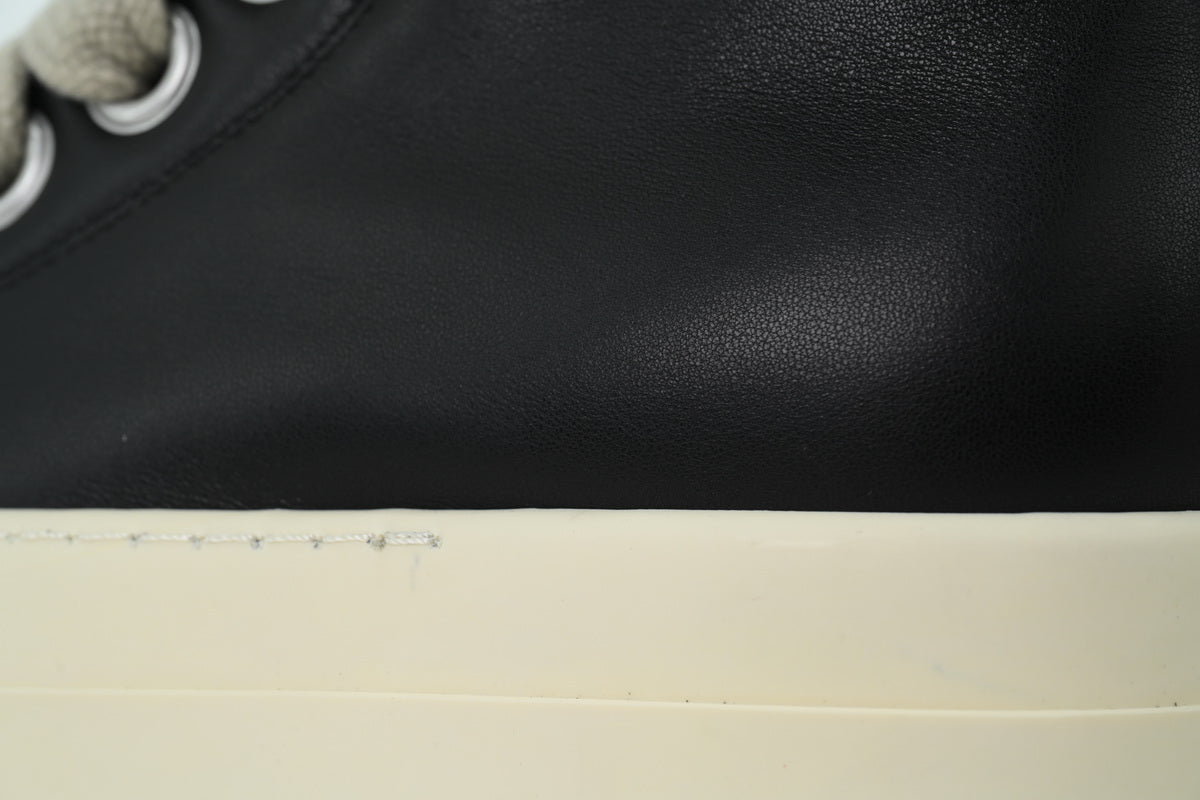 Rick Owens DRKSHDW Mega Bumper Jumbolace Black Leather Sneakers