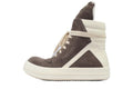 Rick Owens Inverted Triangle Mocha Suede Low-Top Sneakers