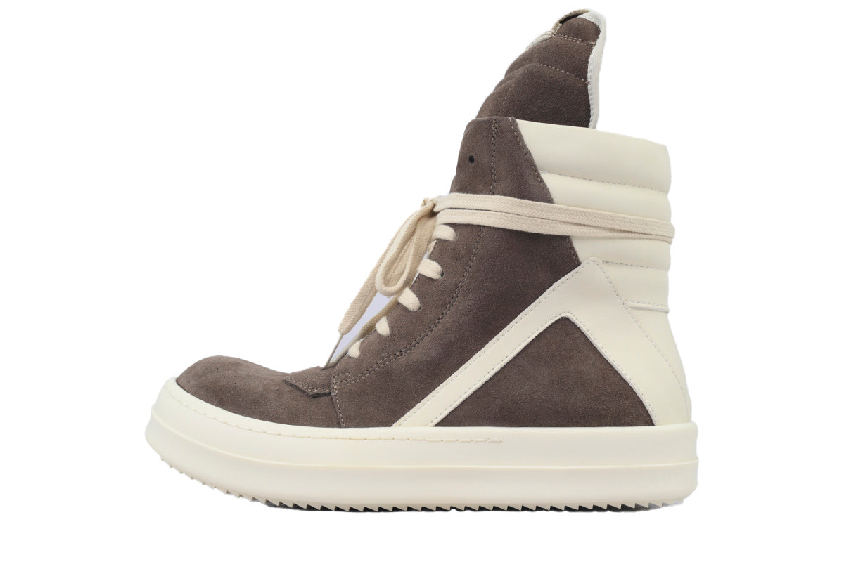 Rick Owens Inverted Triangle Mocha Suede Low-Top Sneakers