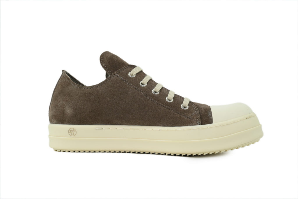 Rick Owens Temple Extreme Low Brown Suede Sneakers