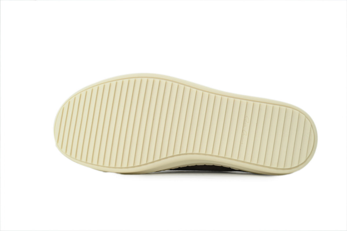 Rick Owens Temple Extreme Low Brown Suede Sneakers