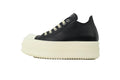 Rick Owens DRKSHDW Double Bumper Low Black Milk Leather Sneakers