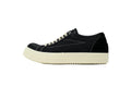 Rick Owens DRKSHDW Temple Star Applique Black Canvas Sneakers