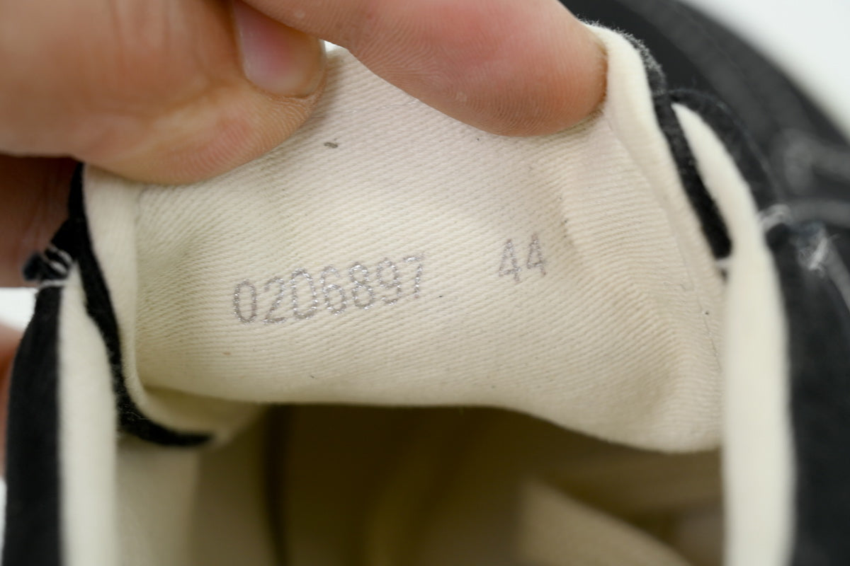 Rick Owens DRKSHDW Temple Star Applique Black Canvas Sneakers