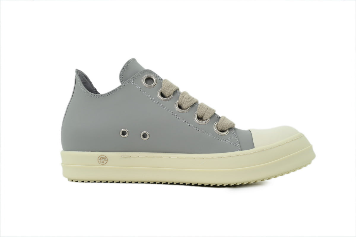 Rick Owens Porterville Jumbo Laced Low Pale Blue Leather Sneakers