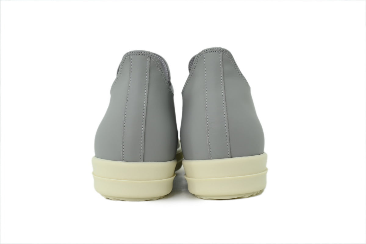 Rick Owens Porterville Jumbo Laced Low Pale Blue Leather Sneakers