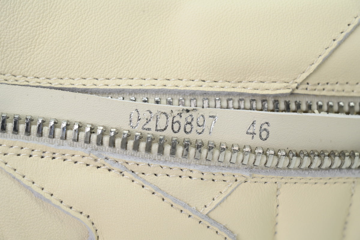 Rick Owens Strobe Geobasket Milk Leather High-Top Sneakers