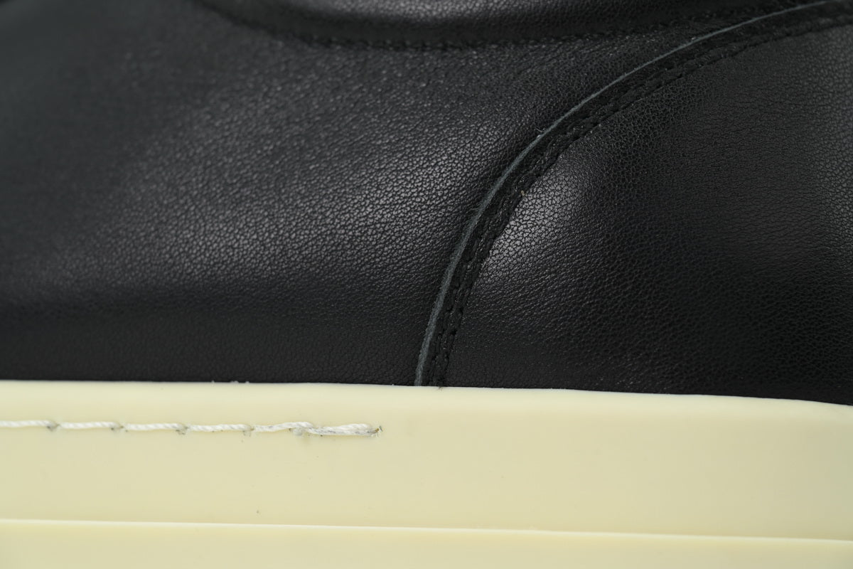 Rick Owens Vintage Low Sneaks Black Leather Sneakers