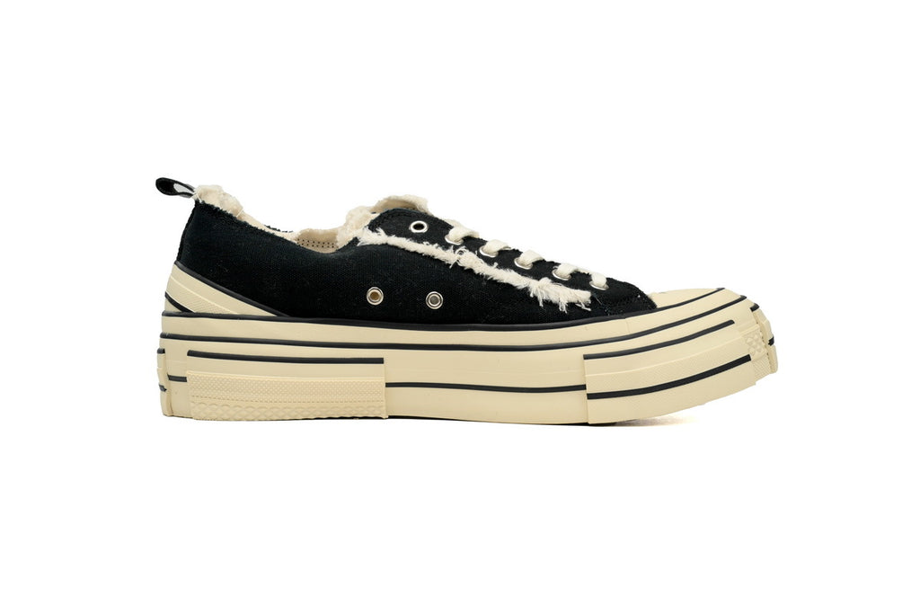 xVESSEL G.O.P. Lows Crooked SHOE Black Canvas Sneakers