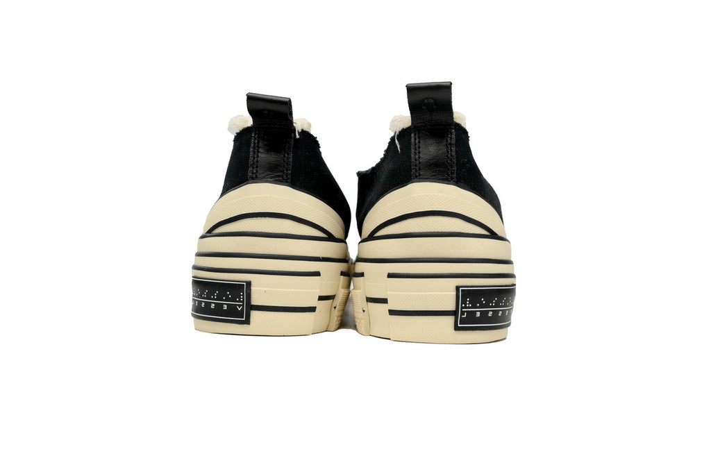 xVESSEL G.O.P. Lows Crooked SHOE Black Canvas Sneakers