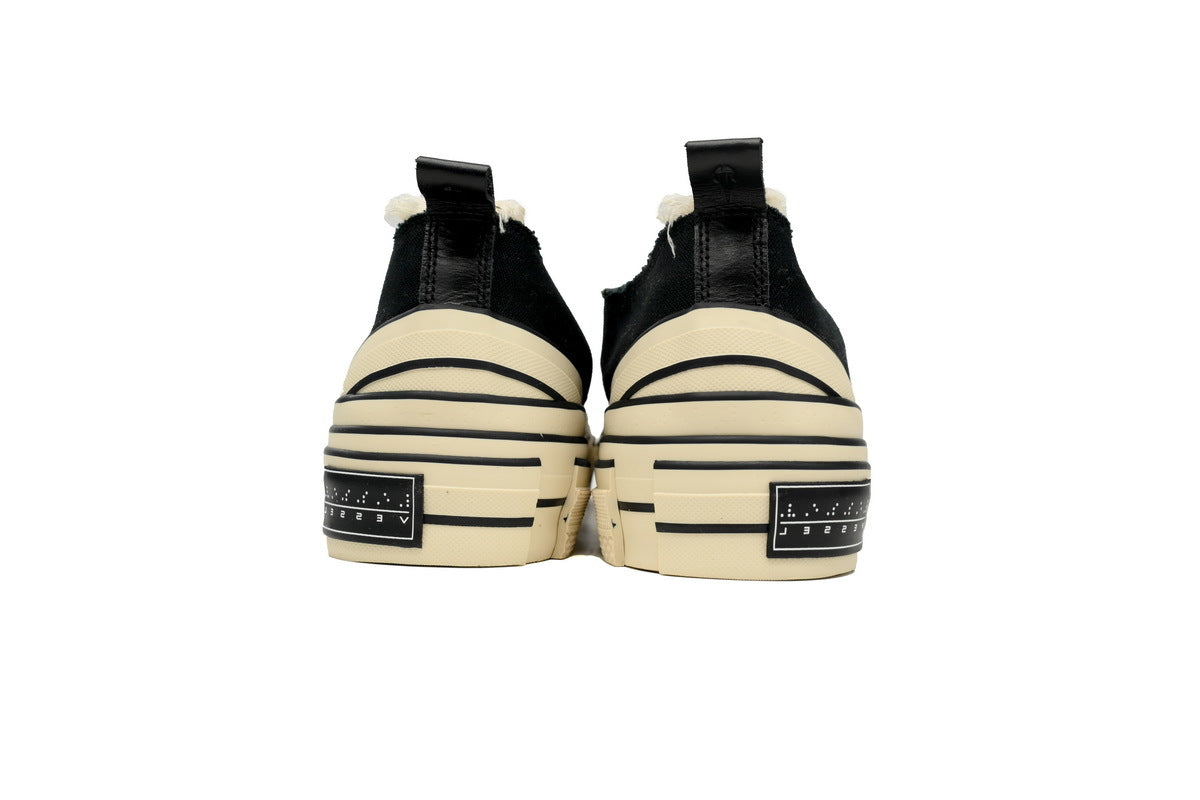 xVESSEL G.O.P. Lows Crooked SHOE Black Canvas Sneakers