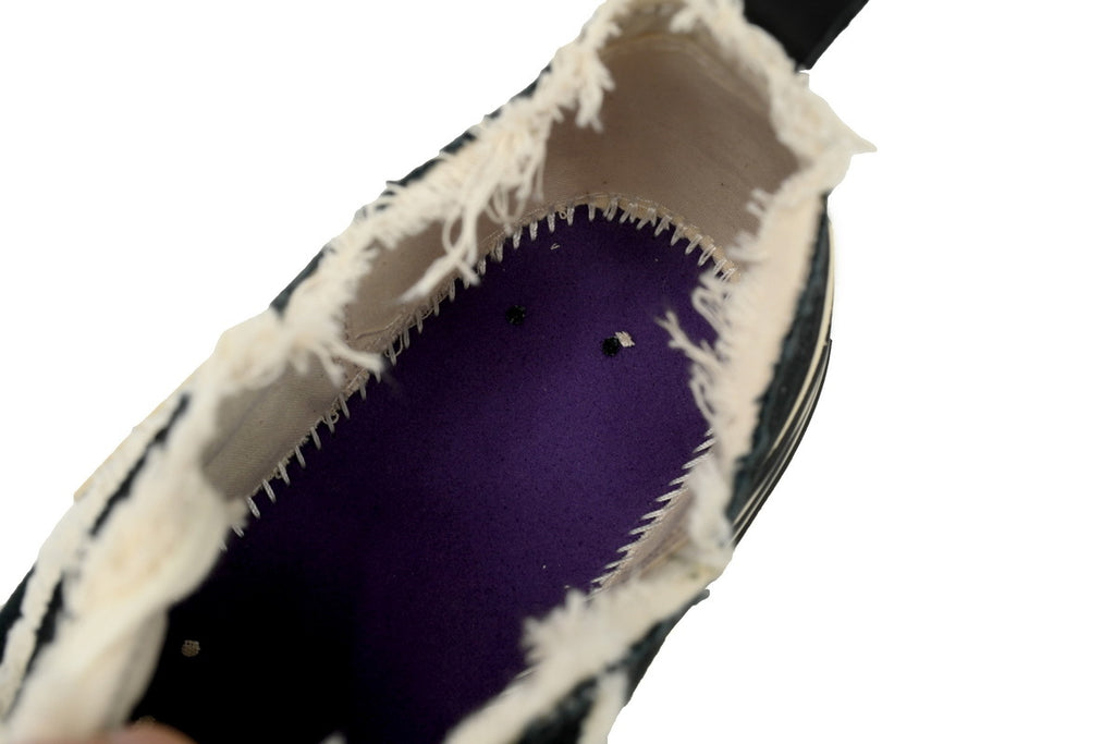 xVESSEL G.O.P. Lows Crooked SHOE Black Canvas Sneakers