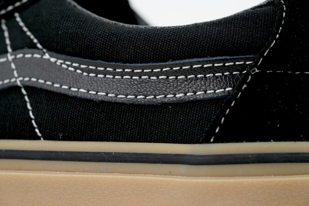 Vans Sk8-Low Black Gum Suede Canvas Sneakers