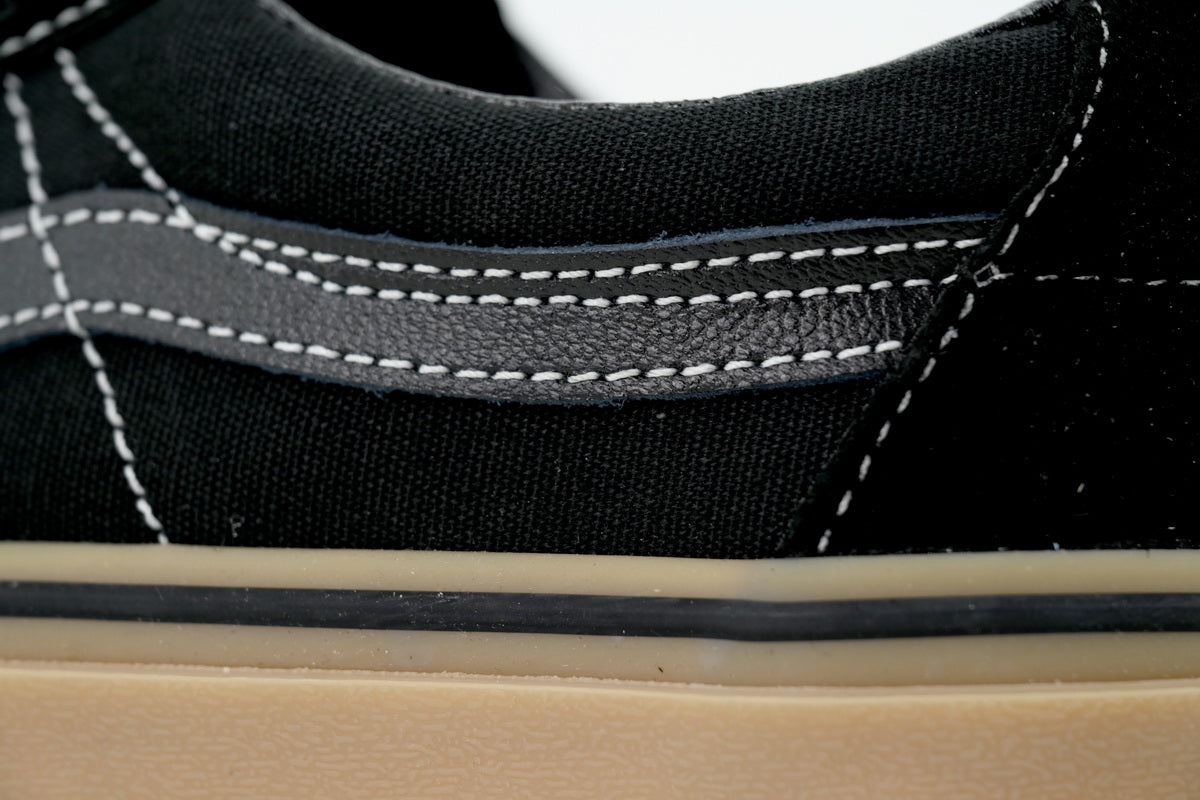 Vans Sk8-Low Black Gum Suede Canvas Sneakers