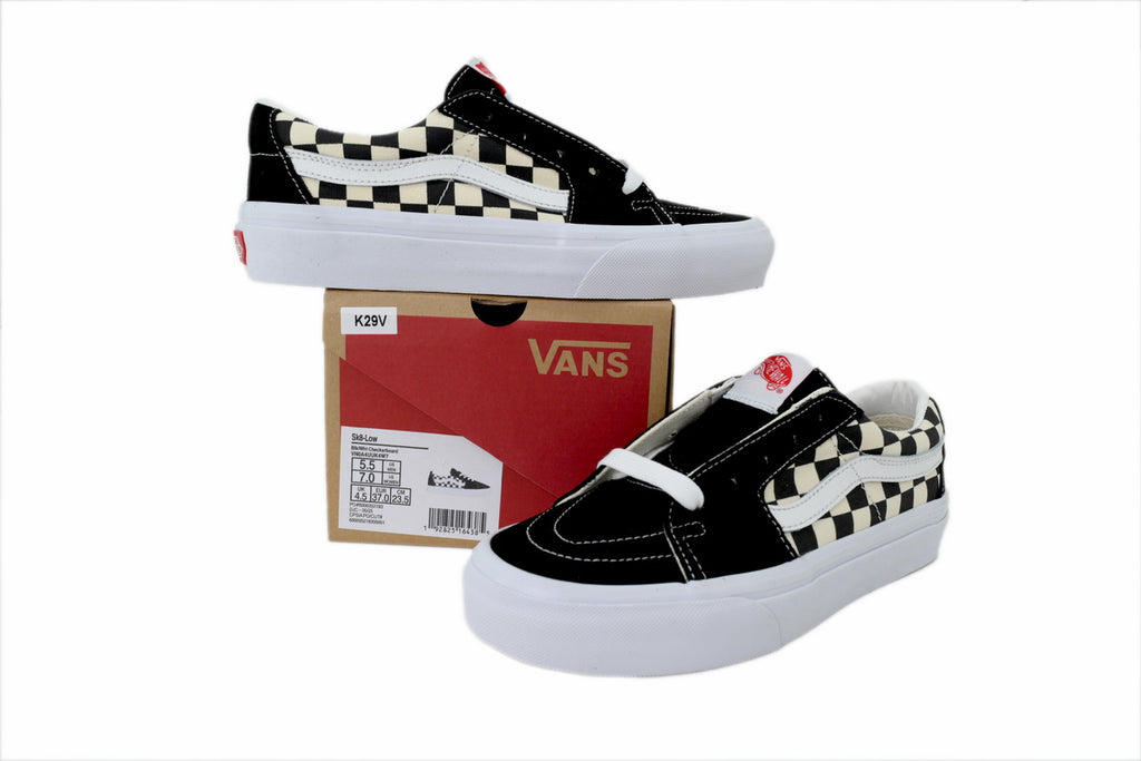 Vans Sk8-Low Black White Checkerboard Sneakers