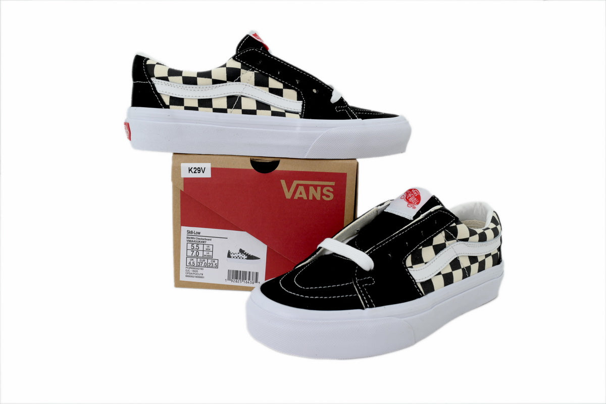 Vans Sk8-Low Black White Checkerboard Sneakers