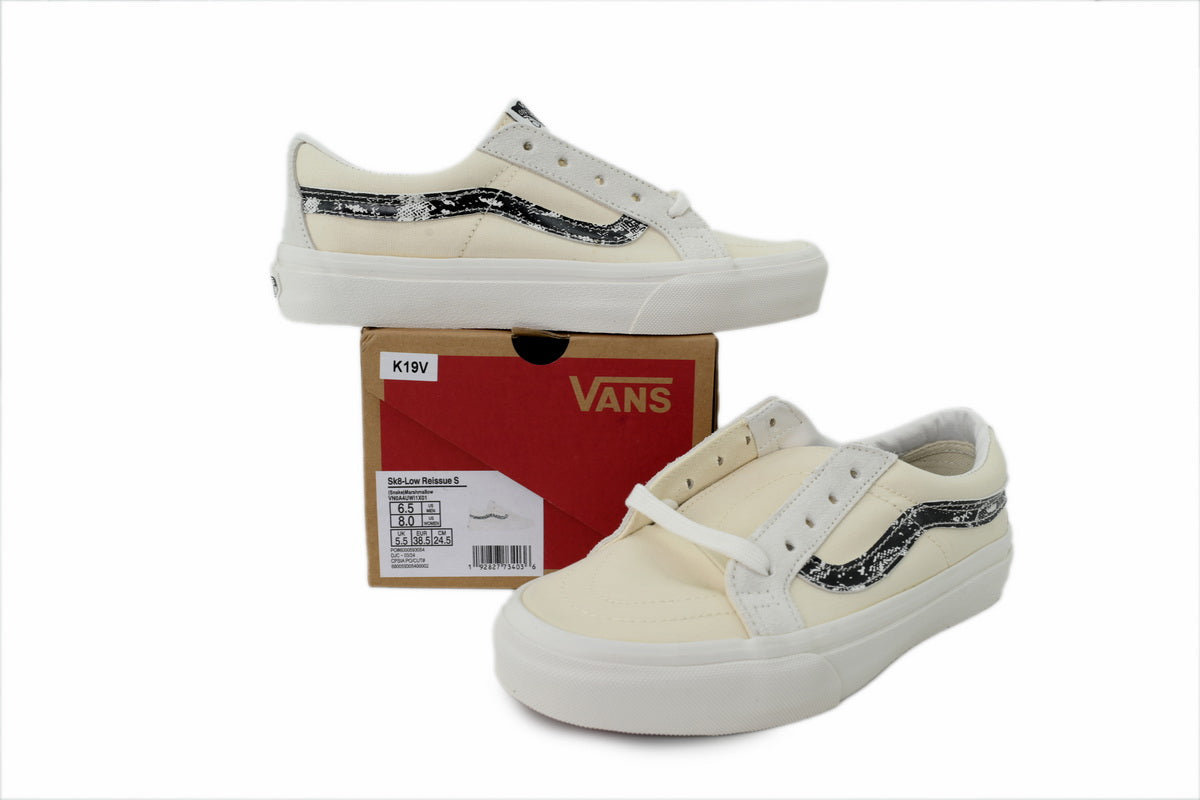 Vans Sk8-Low Marshmallow Snake Print Sneakers