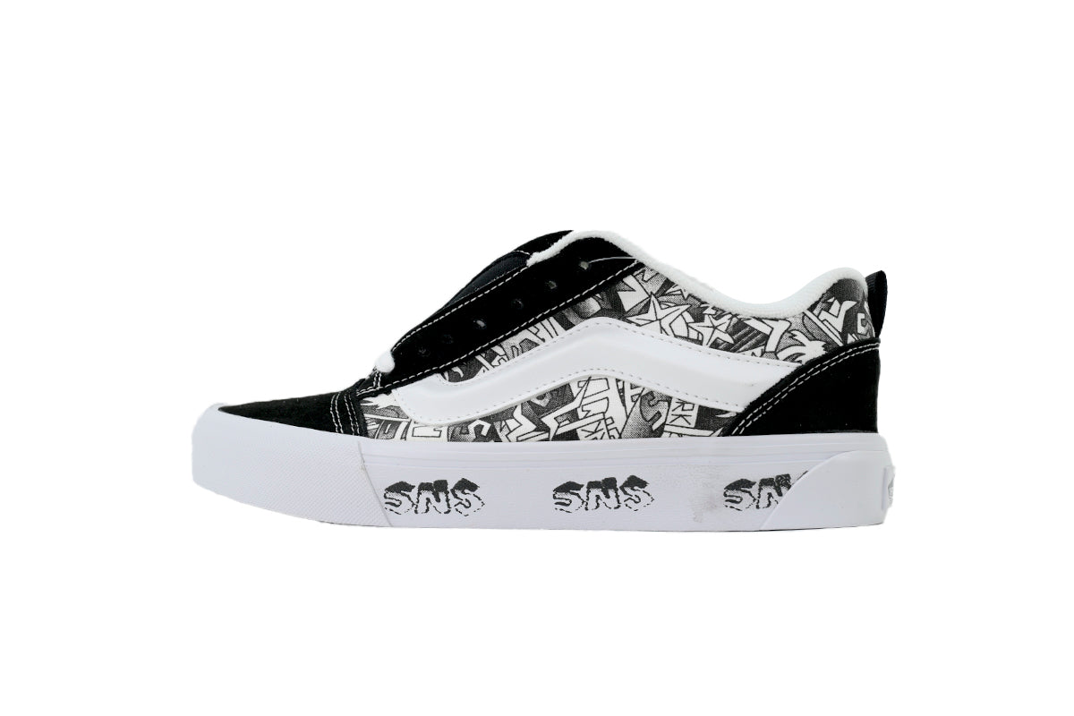 Vans x SNS Knu Skool LX Black White Graffiti Sneakers