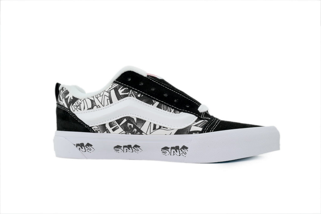 Vans x SNS Knu Skool LX Black White Graffiti Sneakers