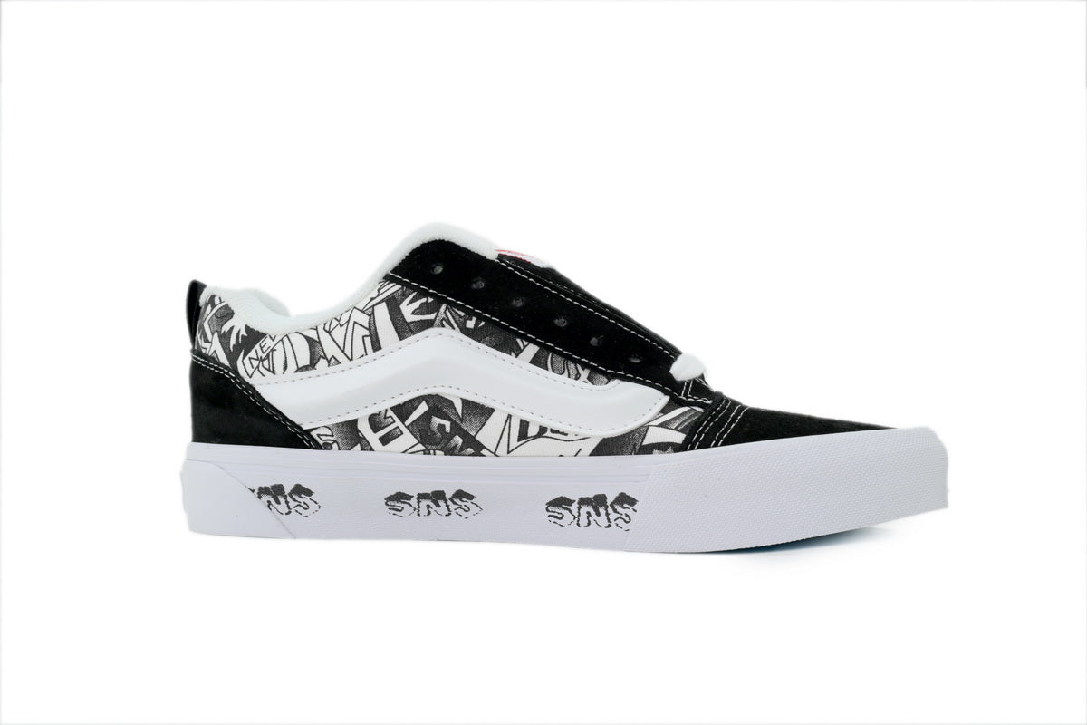 Vans x SNS Knu Skool LX Black White Graffiti Sneakers