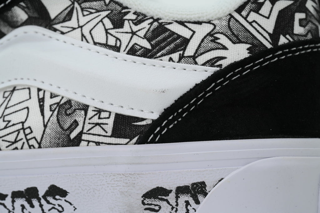 Vans x SNS Knu Skool LX Black White Graffiti Sneakers