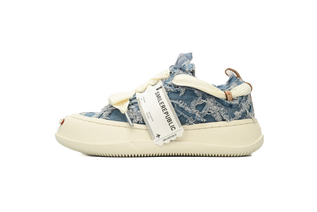 Smilerepublic Canvas Sneakers – Washed Light Blue