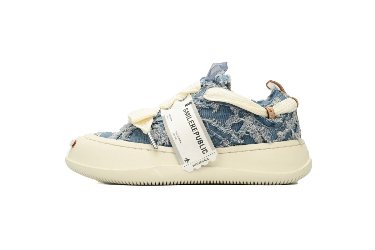 Smilerepublic Canvas Sneakers – Washed Light Blue