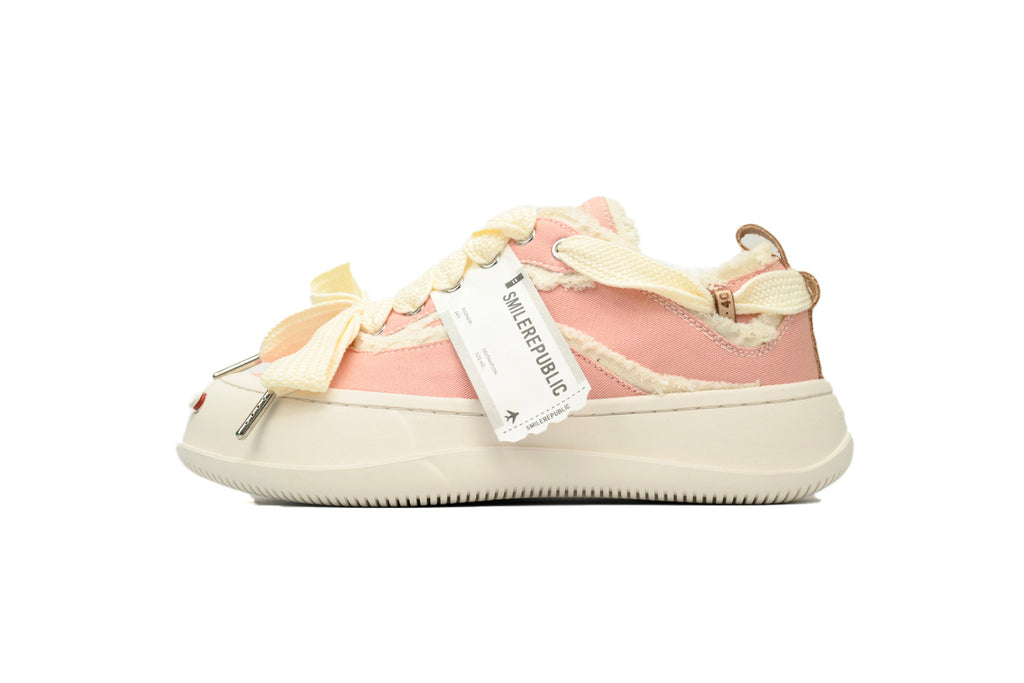 Smilerepublic Pink Canvas Cap-Toe Sneakers