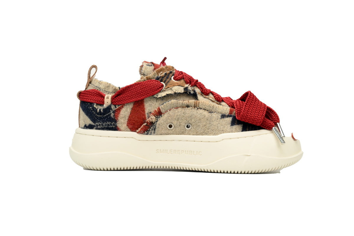 Smilerepublic Brown Canvas Cap-Toe Sneakers