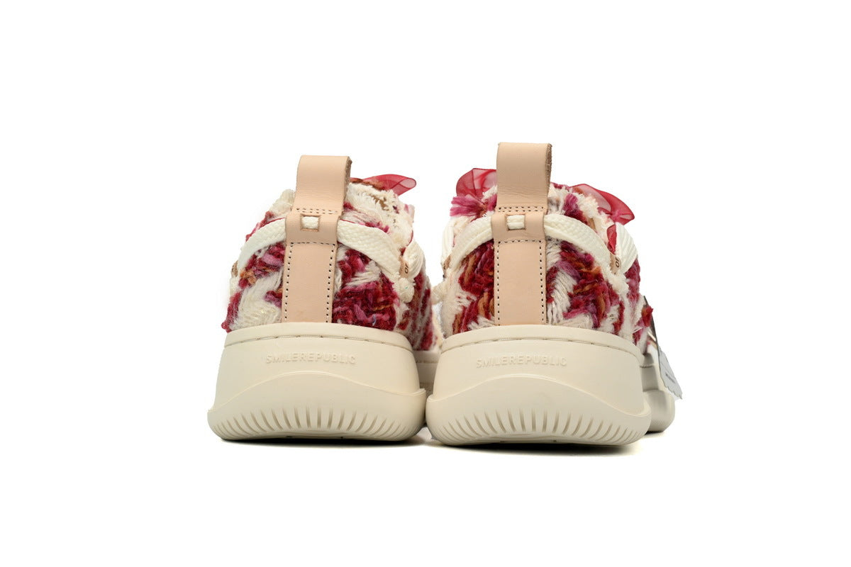 Smilerepublic Platform Canvas Sneakers – Red/White Ticket Tag
