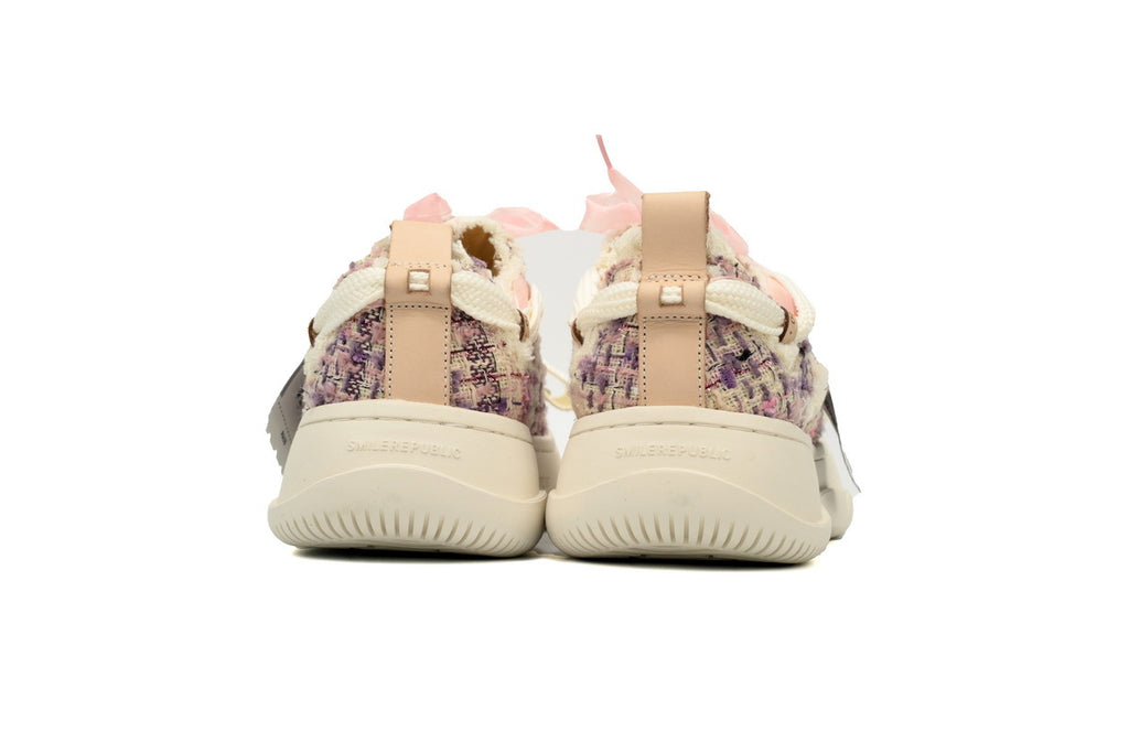 Smilerepublic Canvas Sneakers – Chic Tweed Purple