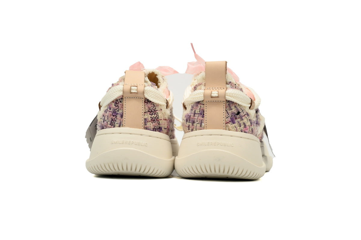 Smilerepublic Canvas Sneakers – Chic Tweed Purple