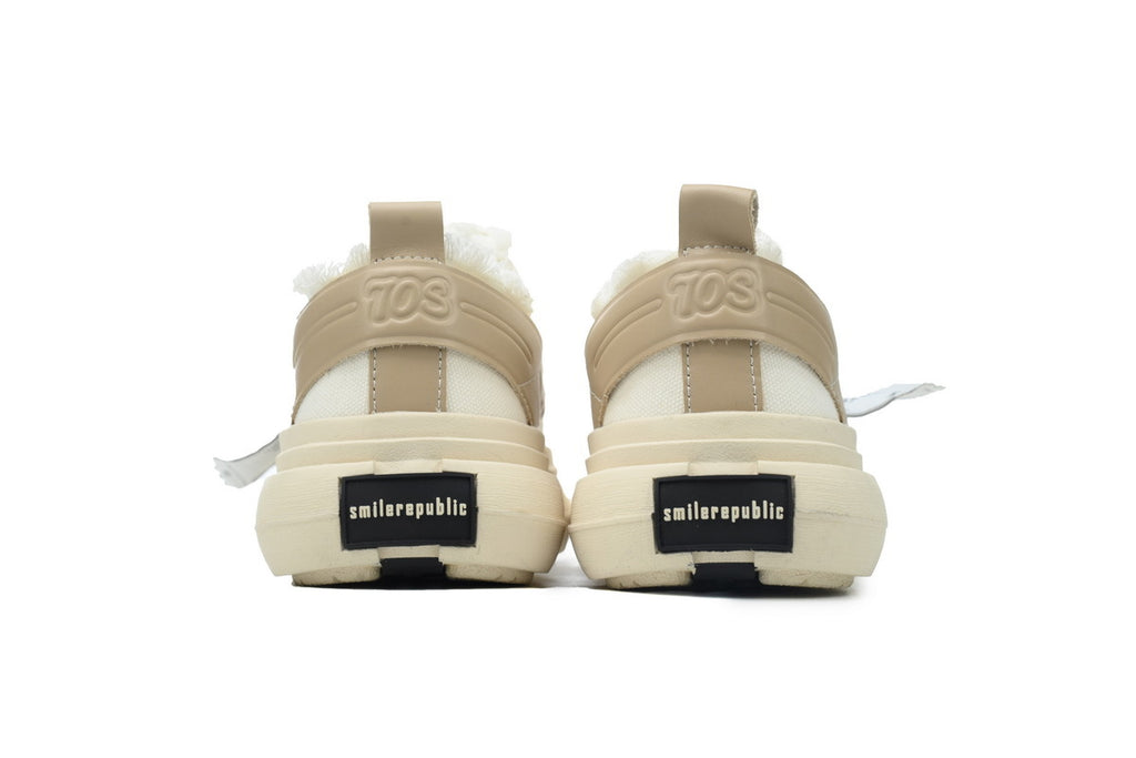 Smilerepublic Light Khaki Canvas Cap-Toe Sneakers
