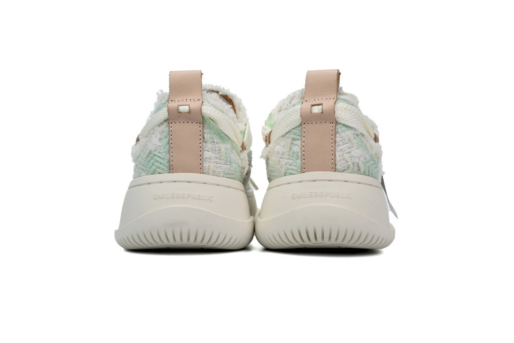 Smilerepublic Mint Green Fabric Cap-Toe Sneakers