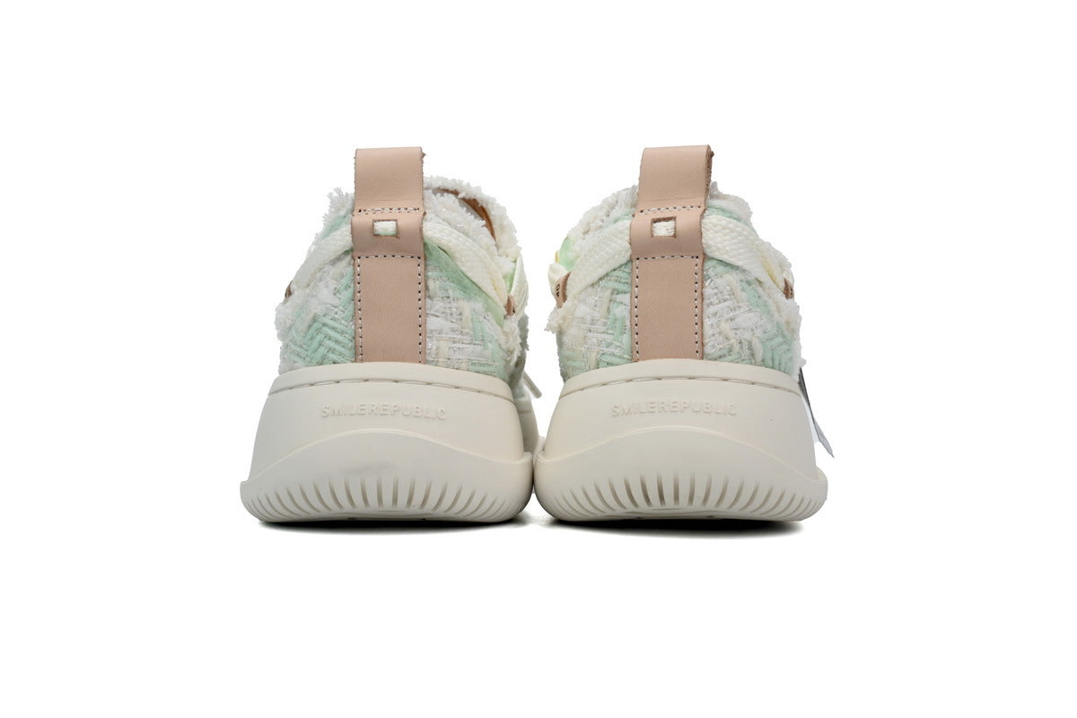Smilerepublic Mint Green Fabric Cap-Toe Sneakers