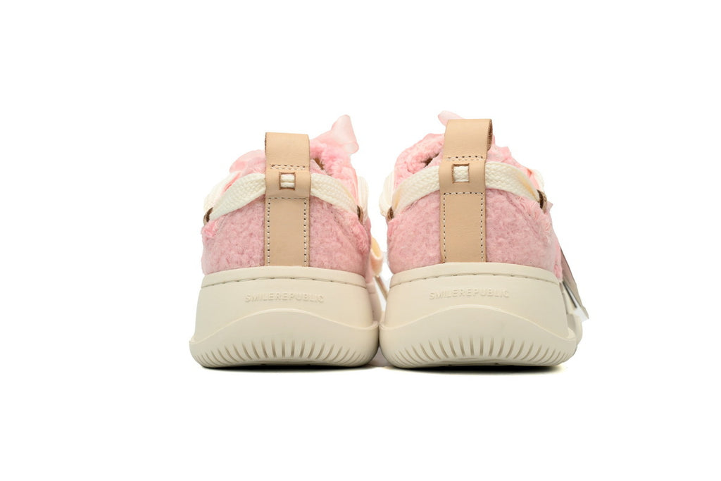 Smilerepublic Pink Textured Canvas Cap-Toe Sneakers