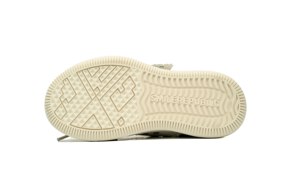 Smilerepublic White Canvas Cap-Toe Sneakers