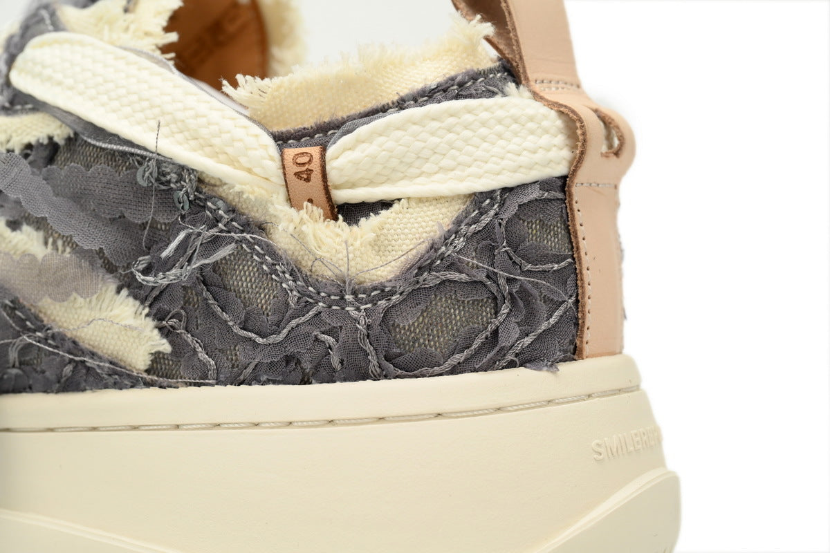 Smilerepublic Silver Frost Canvas Cap-Toe Sneakers