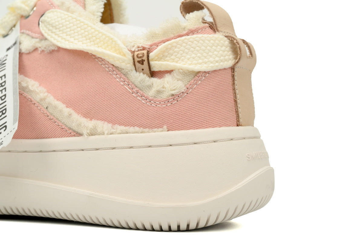 Smilerepublic Pink Canvas Cap-Toe Sneakers
