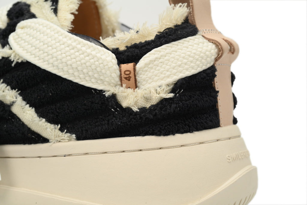 Smilerepublic Black Textured Canvas Cap-Toe Sneakers
