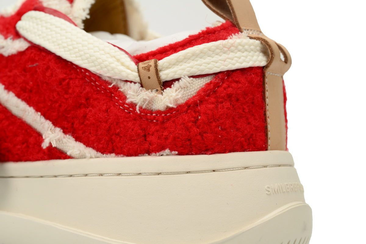 Smilerepublic Red Canvas Cap-Toe Sneakers
