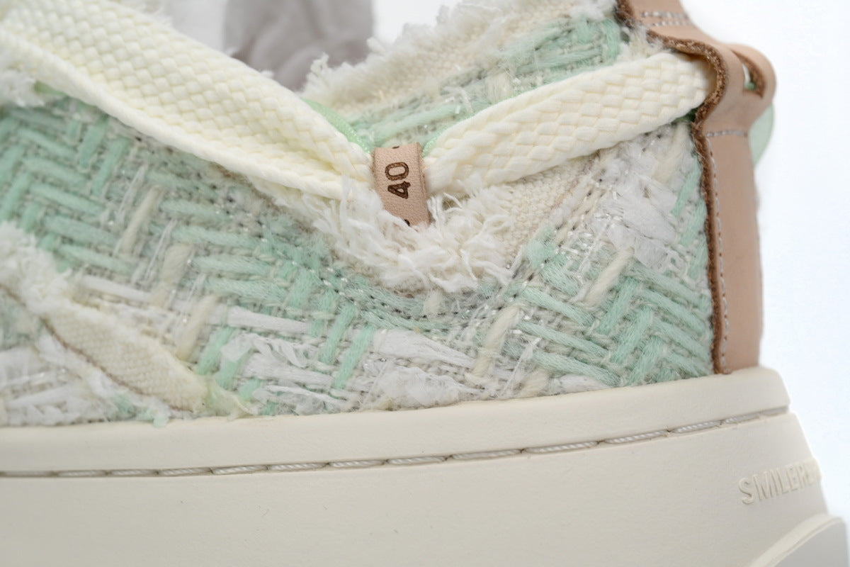 Smilerepublic Mint Green Fabric Cap-Toe Sneakers
