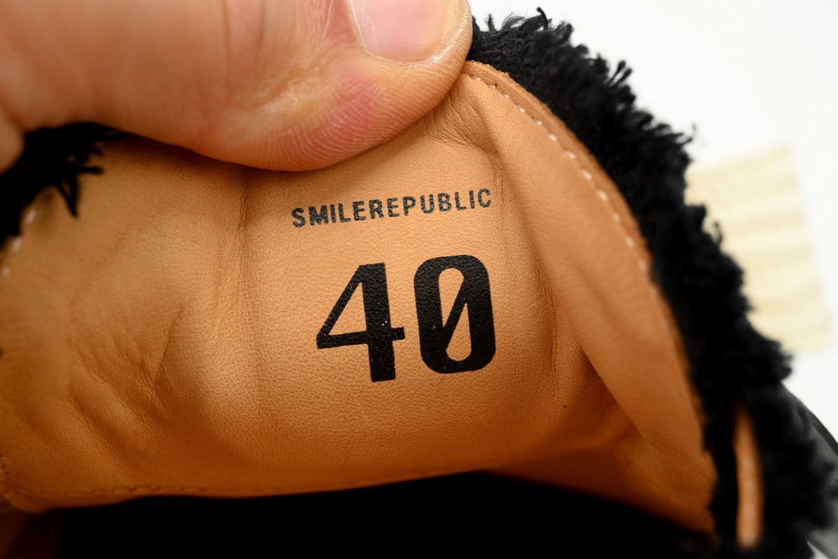 Smilerepublic Black Fabric Cap-Toe Sneakers