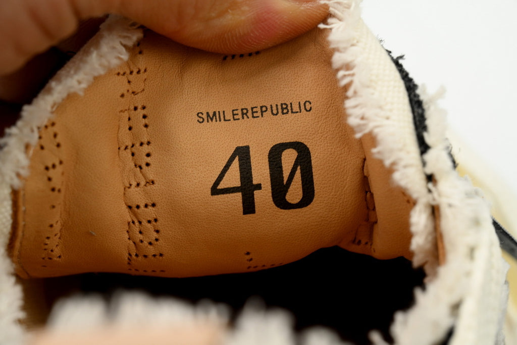 Smilerepublic Black & White Canvas Platform Sneakers